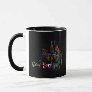 New York Sky Heartbeat Statue of Liberty I Love Ne Mug