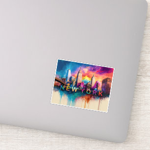 New York Skyline Abstract Art 