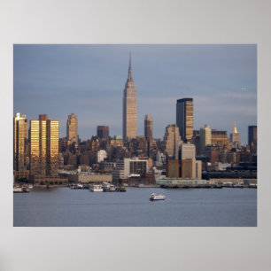 New York Skyline at Dusk Poster