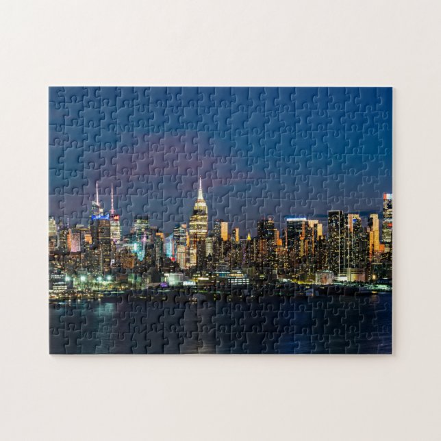 New York Skyline at night 2023 Jigsaw Puzzle (Horizontal)