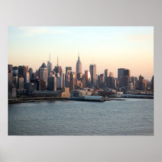 New York Skyline at sunset Poster