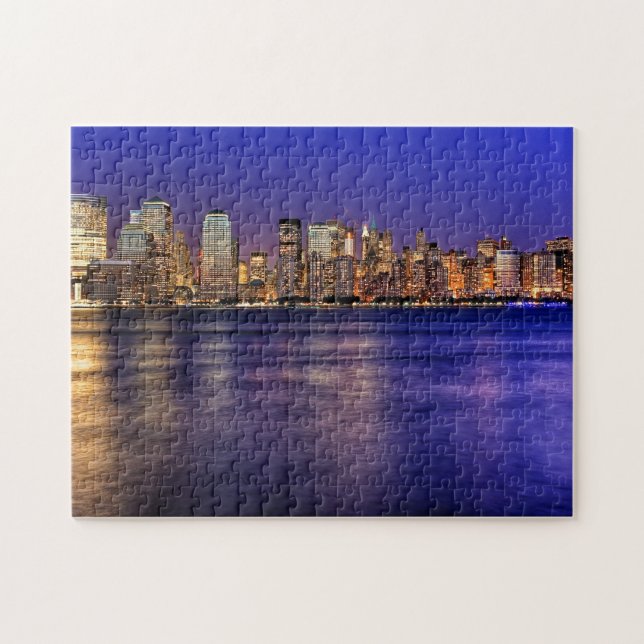 New York Skyline at Sunset Puzzle (Horizontal)