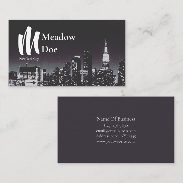 New York Skyline Business Card (Front/Back)