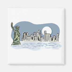 New York Skyline by Moonlight Magnet