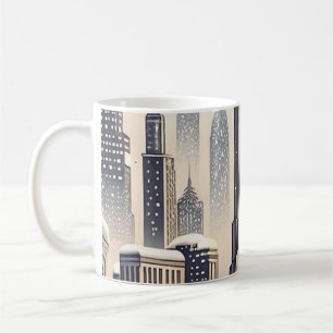 New York Skyline Christmas Card Coffee Mug