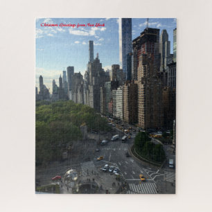 New York Skyline.Christmas Greetings Jigsaw Puzzle
