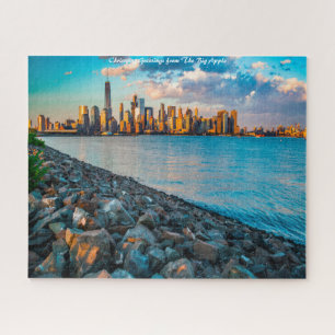 New York Skyline.Christmas Greetings Jigsaw Puzzle