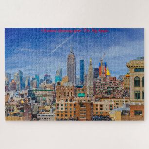 New York Skyline.Christmas Greetings Jigsaw Puzzle