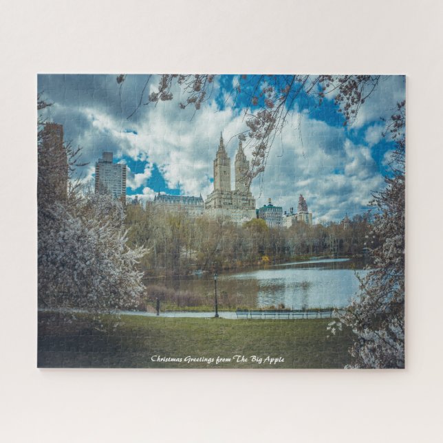 New York Skyline. Christmas Greetings Jigsaw Puzzle (Horizontal)