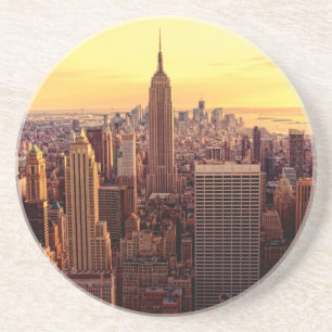 New York skyline city with Empire State Coaster