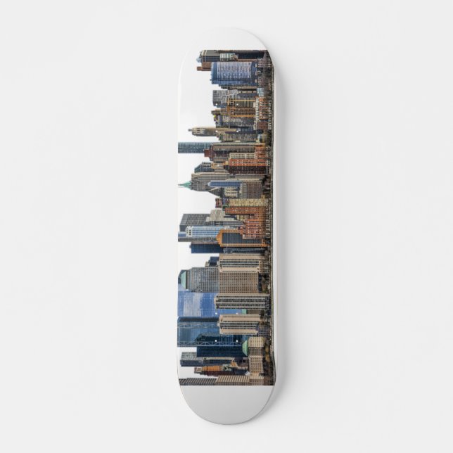 New York Skyline Design Skateboard (Front)