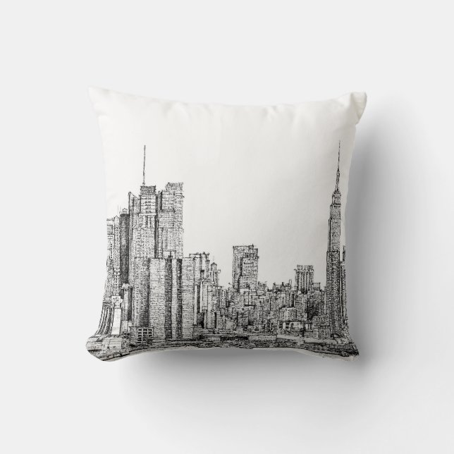 New York skyline ink pillows (Front)