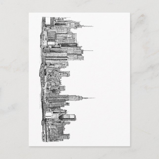 New York skyline ink Postcard (Front)