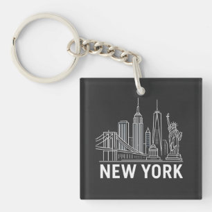 New York Skyline Keychain – Iconic City Landmark S