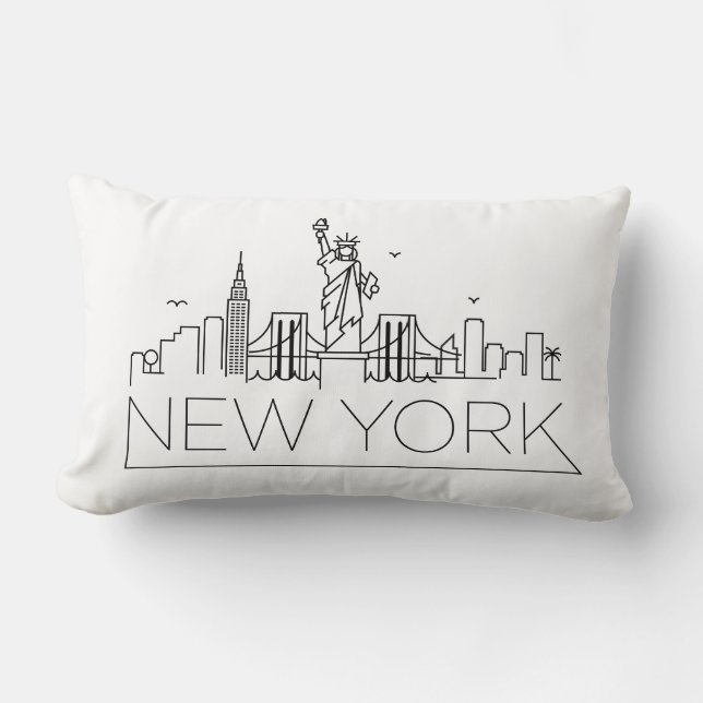 New York Skyline Lumbar Cushion (Front)