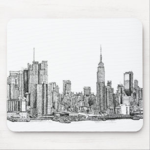New York skyline mousepad