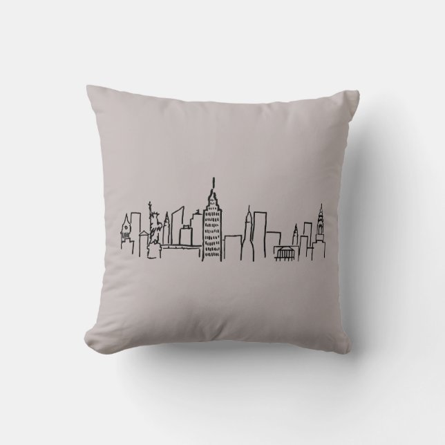 New York Skyline Pillow (Front)