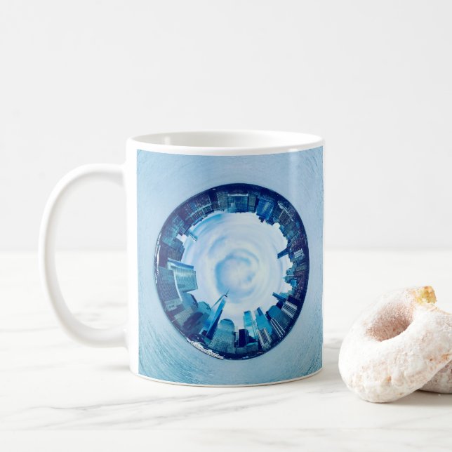 New York Skyline Planet Mug – Coffee cup (With Donut)
