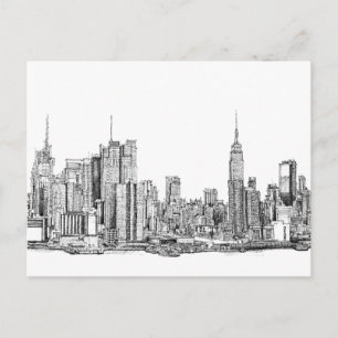 New York skyline postcard