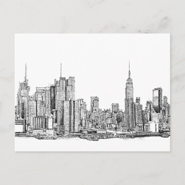 New York skyline postcard (Front)