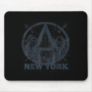 New York Skyline Punk nge Vintage Retro Graffiti Mouse Pad