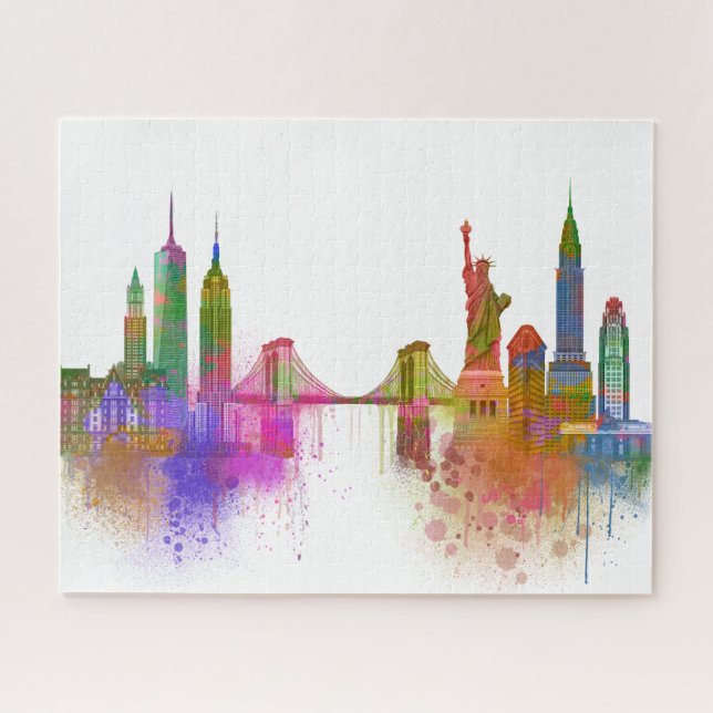 New York Skyline - Rainbow Jigsaw Puzzle (Horizontal)
