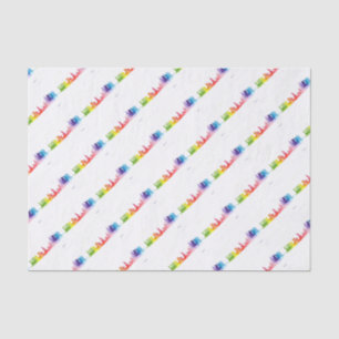New York skyline Rainbow NYC Watercolor Colourful Tissue Paper