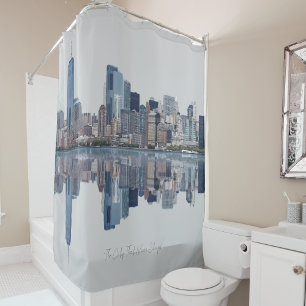 New York Skyline Shower Curtain