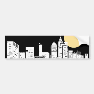New York Skyline Silhouette Bumper Sticker