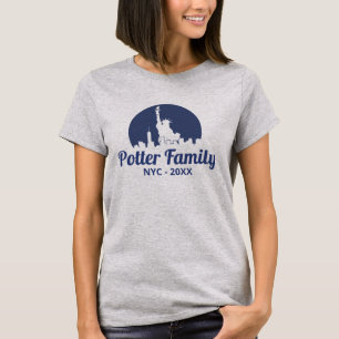 New York Skyline Statue of Liberty Family Trip T-Shirt