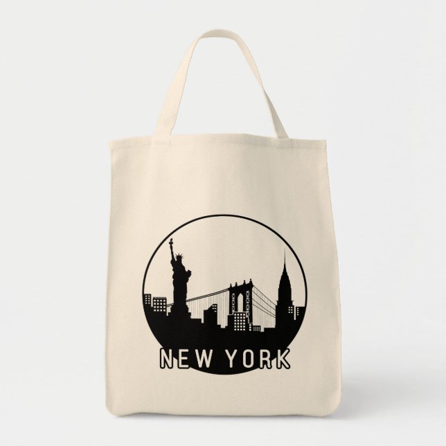 New York Skyline Tote Bag (Front)