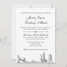 New York Skyline Wedding Invitation