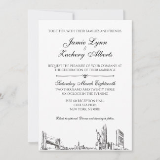 New York Skyline Wedding Invitation