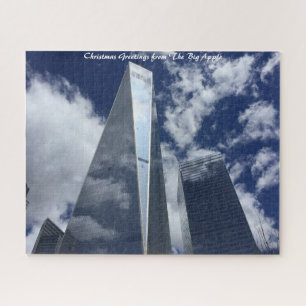 New York Skyscrapers.Christmas Greetings Jigsaw Puzzle