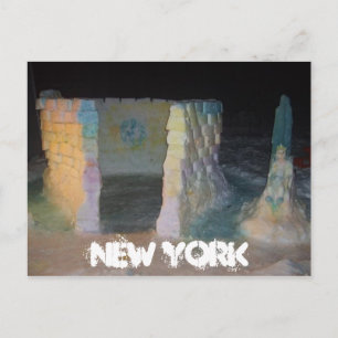 NEW YORK Snow fort Postcard By Mandi Bleyl