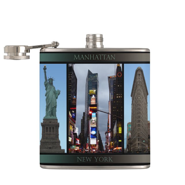 New York Souvenir Flask New York Souvenir Flasks (Opened)