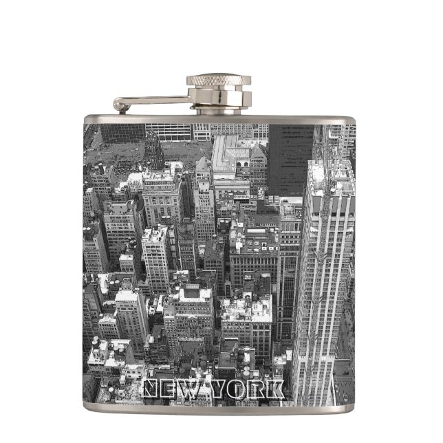 New York Souvenir Flask NYC Cityscape Gifts (Front)