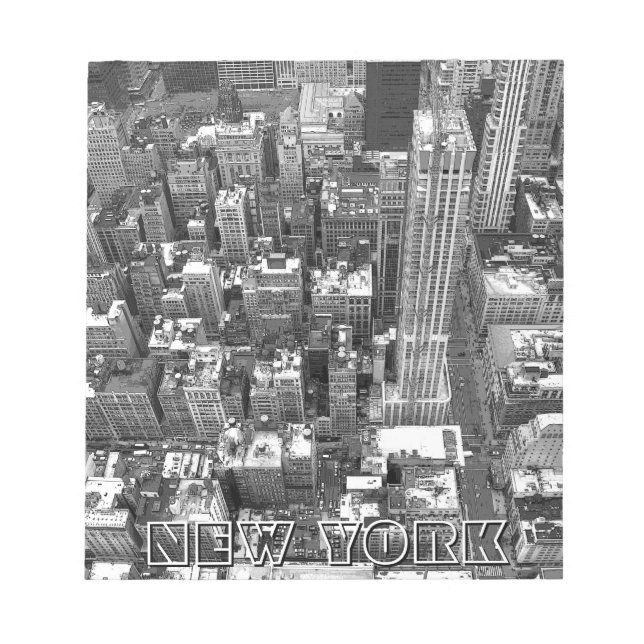 New York Souvenir Notepad Retro NYC View Gift (Front)