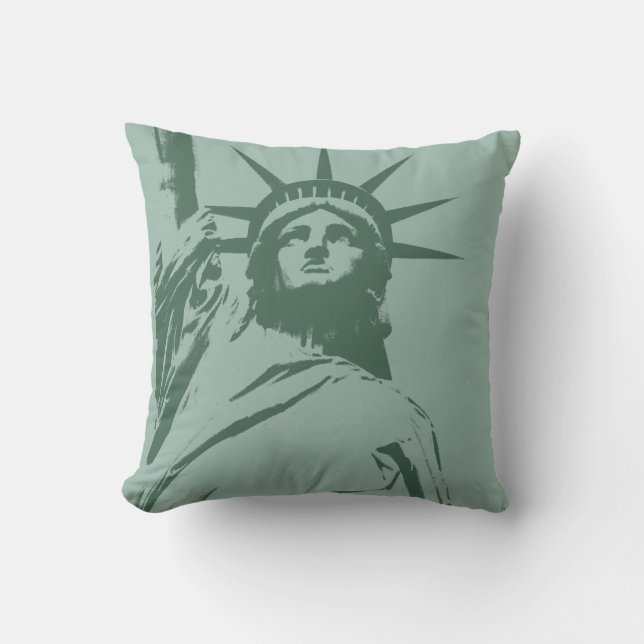 New York Souvenir NY Statue of Liberty Pillow (Front)