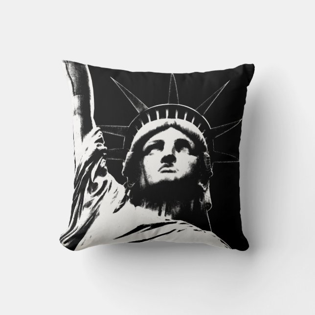 New York Souvenir NY Statue of Liberty Pillow (Front)