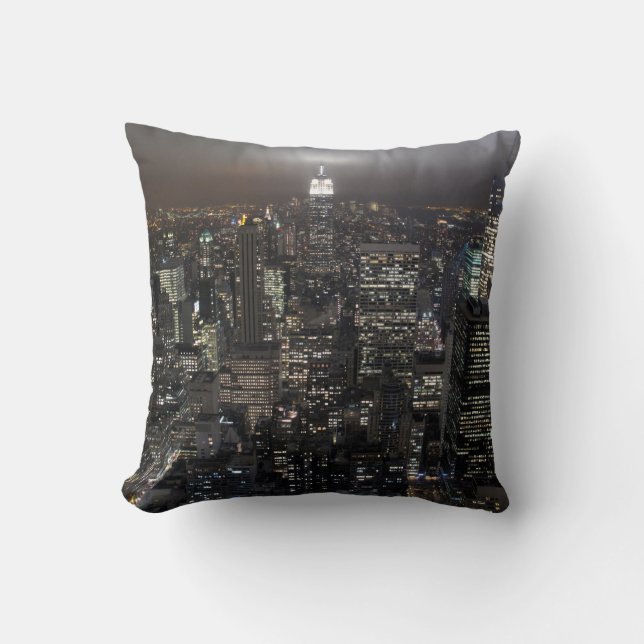 New York Souvenir Pillow NY Cityscape Pillow (Front)