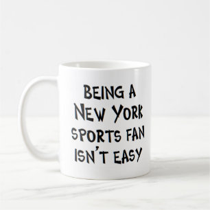 new york sports fan, being coffee mug