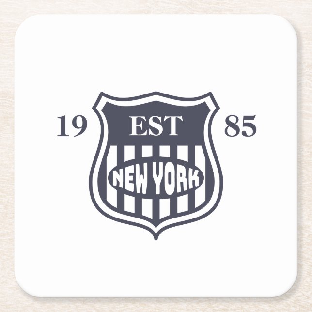 New York Square Paper Coaster (Front)