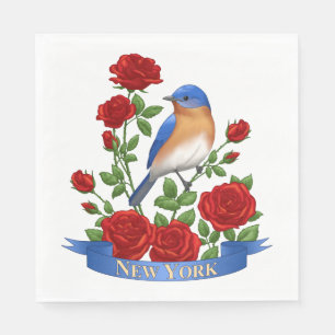 New York State Bird and Flower Napkin