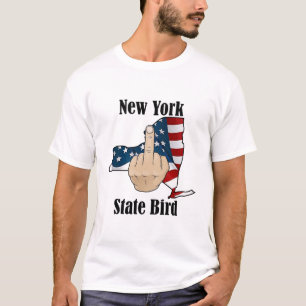 New York state bird t-shirt middle finger