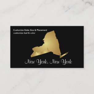 New York State Business Card Metallic Gold
