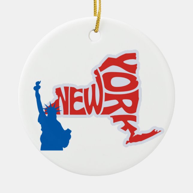 New York State Christmas Tree Ornament (Front)