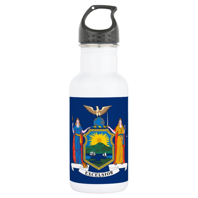 New York State Flag 532 Ml Water Bottle (Front)