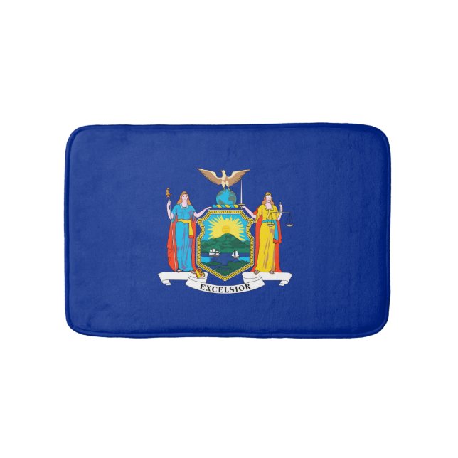 New York State Flag Design Bath Mat (Front)
