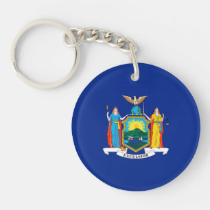 New York State Flag Design Key Ring